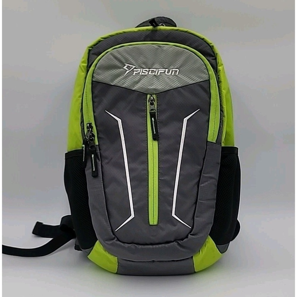 Piscifun Insulated Backpack Cooler Green Gray Pockets Camping Hiking Backpacking